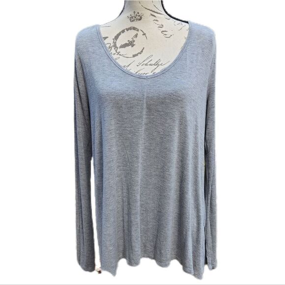 Abercrombie & Fitch -475 gray long sleeve flowy top Small‎ - Picture 1 of 5
